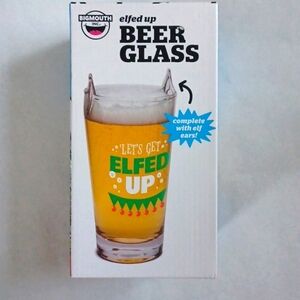 NWT Let's Get Elfed Up 16oz Beer Glass